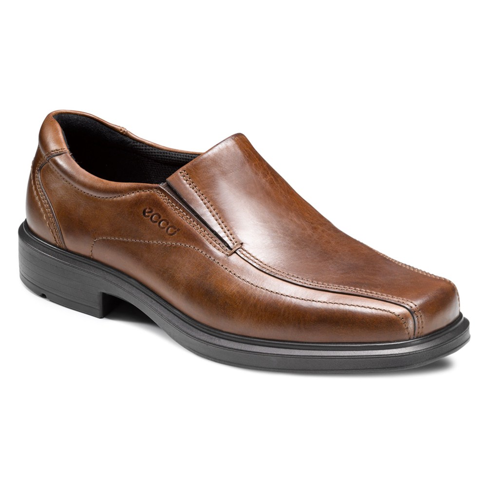 ECCO Mens Slip On Brown - Helsinki Bike Toe - MTG-976812